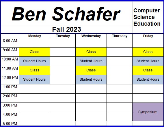 schedule graphic