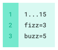 a simple FizzBuzz program