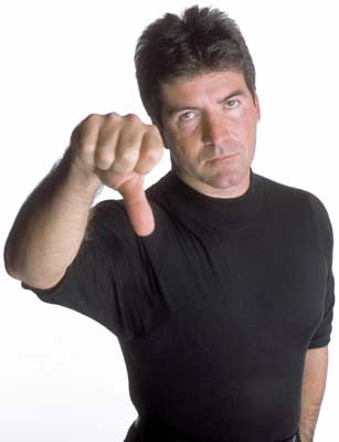 Simon (Cowell) says: thumbs down!