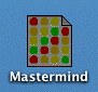 a Mastermind game board