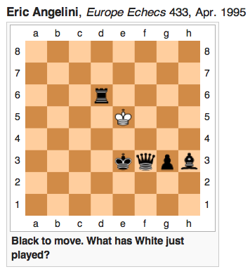 a retrograde chess problem