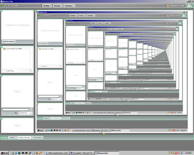 a screenshot of a windowed OS screen whose window contains the same image, recursively as far as the eye can see